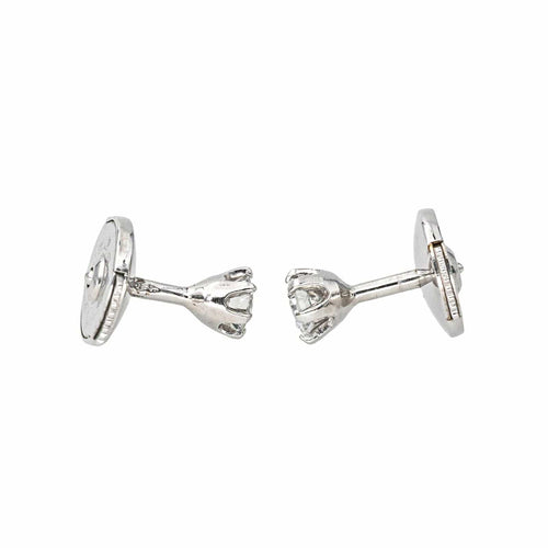 Boucles d'oreilles Boucles d'oreilles Puces Or blanc Diamant 58 Facettes 4285553CN