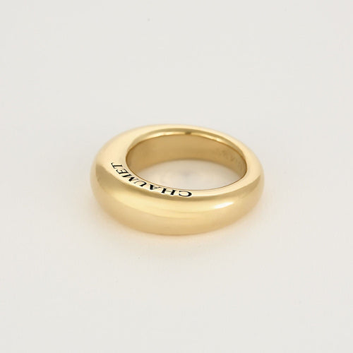 Bague 57 CHAUMET - Bidendum - Bague jonc en or jaune 58 Facettes SAD0506