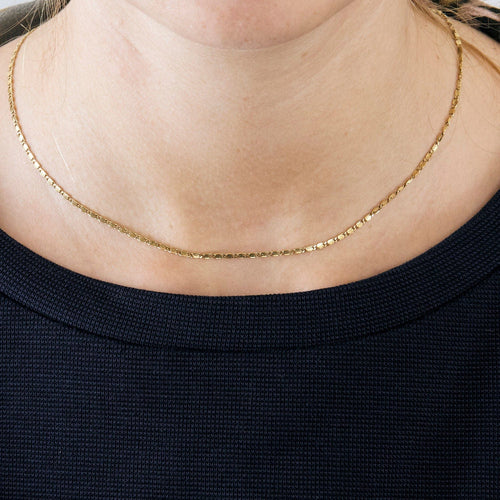 Collier Chaine Maille Haricot 58 Facettes LP836/8