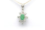 Pendentif Pendentif or blanc émeraude diamants 58 Facettes 20665