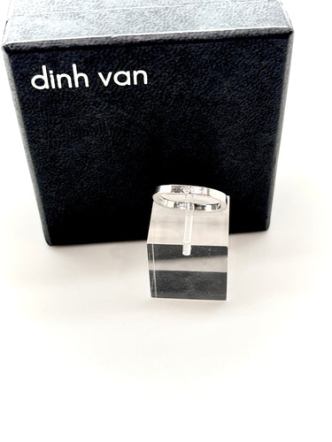 Bague 51 DINH VAN - Bague CUBE or blanc diamant 58 Facettes M9046