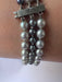 Bracelet Bracelet 3 rangs perles de Tahiti mers du Sud fermoir or 58 Facettes