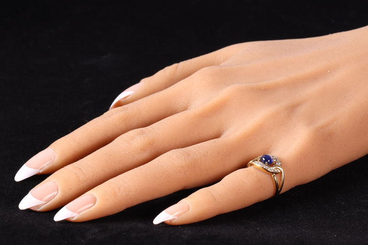 Bague 47 Bague de luxe vintage CARTIER avec saphir et diamants 58 Facettes 17342-0256