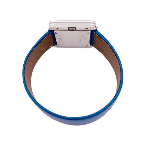 Montre Montre Poiray, "Ma Première",  acier et diamants sur cuir. 58 Facettes 34340