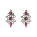 Boucles d'oreilles Boucles d'oreilles en or blanc diamants et rubis 58 Facettes LP782/13