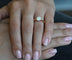 Bague 53 Solitaire en or rose serti d'un diamant 58 Facettes