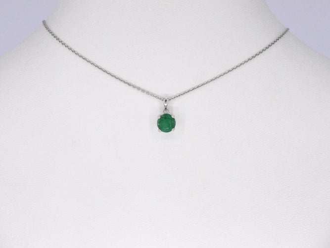Pendentif Pendentif en or blanc avec émeraude 58 Facettes 2205