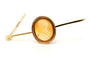 Broche Broche Napoléon III intaille sur agate en or jaune 18 carats 58 Facettes 23328