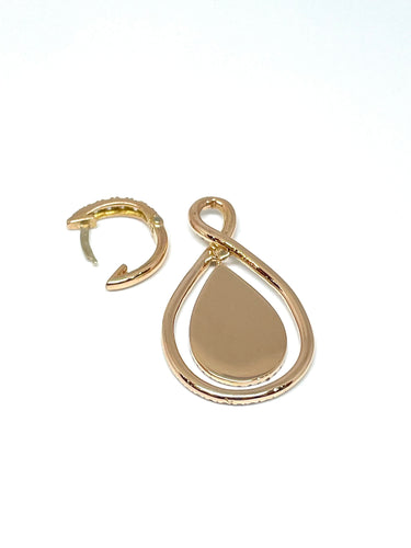 Boucles d'oreilles Boucles d’oreilles "Edouard Nahum" 2 en 1 en or rose 18 carats et diamants 58 Facettes