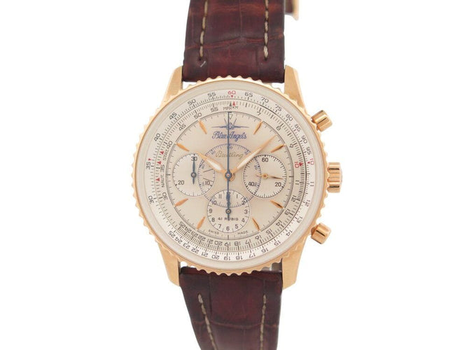 Montre vintage montre BREITLING montbrillant blue angels navitimer h30030.1 or 18k auto 58 Facettes 267814