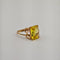 Bague 57 Bague en or jaune et saphir jaune 58 Facettes