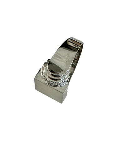 Bague 54 Bague Chevalière en Platine et Diamants 58 Facettes