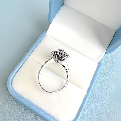 Bague 54.5 Bague Marquise Vintage Diamants Or gris 58 Facettes AA 1720