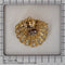 Broche Broche coquillage vintage antique en or 18 carats sertie de diamants taille rose 58 Facettes 23046-0125