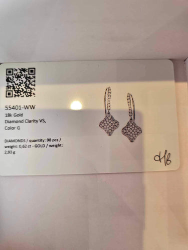 Boucles d'oreilles Boucles d'oreille or blanc et diamants 58 Facettes 55401-WW