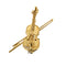 Broche Broche or jaune à motif de violon 58 Facettes PL09