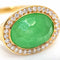 Bague 54.5 Bague DANZE Chrysoprase et Diamant 58 Facettes D361907SO