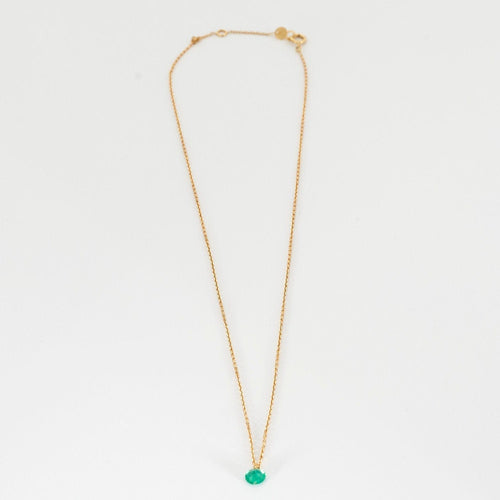 Collier Collier or jaune La Brune et La Blonde émeraude 58 Facettes 43166