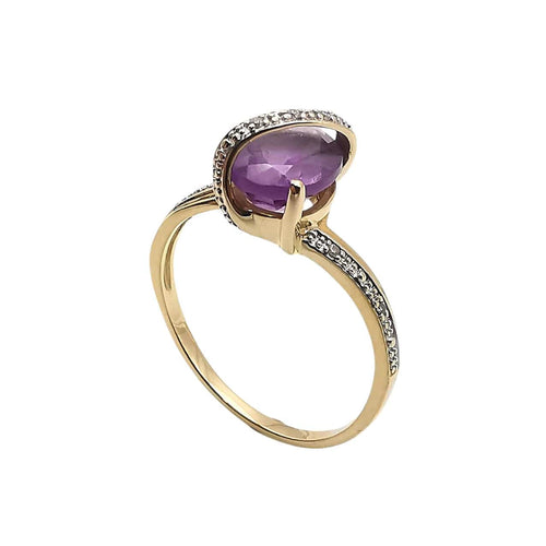 Bague 54 Bague Améthyste & diamants 58 Facettes
