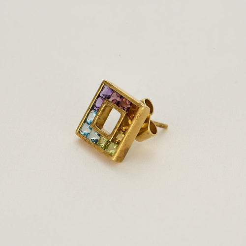 Boucles d'oreilles Boucles d'oreilles en or jaune et quartz de couleurs 58 Facettes REU0798