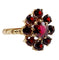 Bague 54.5 Bague marguerite vintage or rose et grenats 58 Facettes A05833