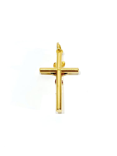 Pendentif Pendentif crucifix INRI en or jaune 58 Facettes