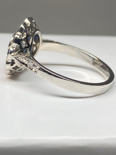 Bague 57 Bague diamants, saphir 58 Facettes AB45