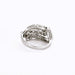 Bague 49 Bague diamants lignes et volutes en or blanc et platine 58 Facettes