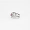 Bague 55 Bague bandeau en platine, saphir rose et diamants 58 Facettes