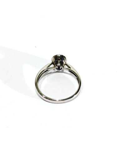 Bague 50.5 Bague or blanc et pavage diamants 58 Facettes