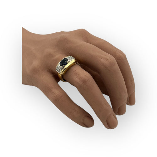 Bague 58 Bague saphir et pavage diamants 58 Facettes 149053467