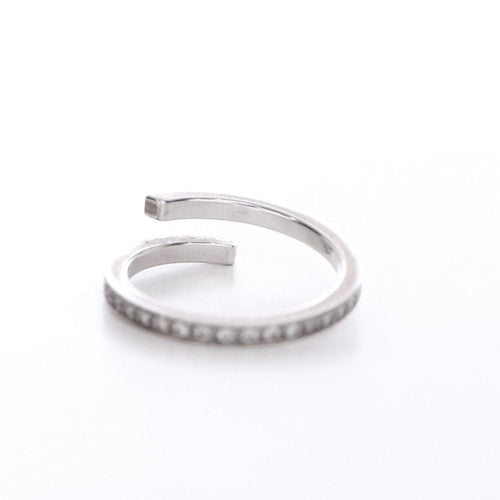 Bague 54 DINH VAN - Bague Dinh or blanc et diamants 58 Facettes 97110