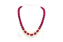 Collier Collier en or jaune et perles de rubis 58 Facettes 21208