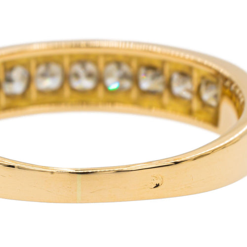 Bague 61 Bague Demi alliance Or jaune Diamant 58 Facettes 3000072CN