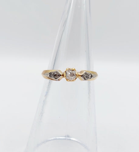 Bague 49.5 Bague antique or rose diamant taille ancienne (circa 1900) 58 Facettes A05142