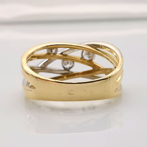 Bague 58 Bague or jaune et diamants 58 Facettes