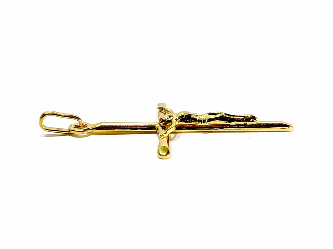 Pendentif Pendentif crucifix en or jaune 58 Facettes