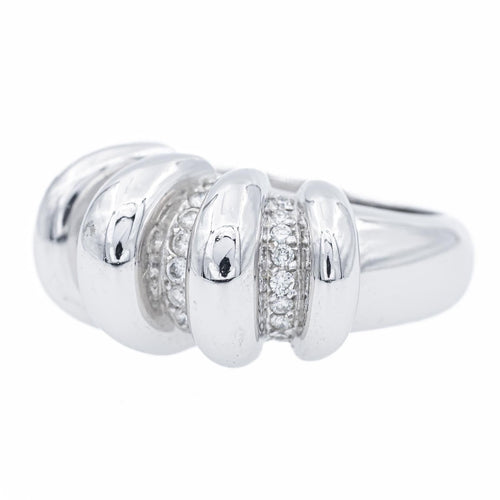 Bague 56 Bague Or blanc Diamant 58 Facettes 1089442CN
