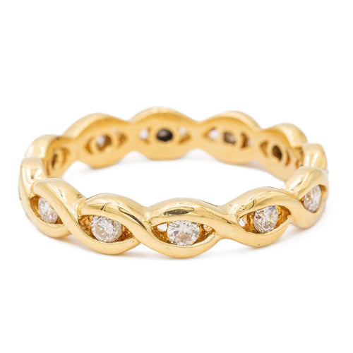 Bague 58 Bague Alliance américaine Or jaune Diamant 58 Facettes 2270805CN