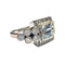 Bague 51 Bague de style Art Déco en or 18 kt avec diamants et aigue-marine 58 Facettes Q56B