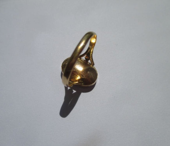 Bague 58.5 Bague XIXe pierre violette sur paillon or rose 58 Facettes