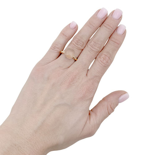 Bague 49 Bague Pomellato, "Nudo Classic", or rose et quartz rose. 58 Facettes 35131