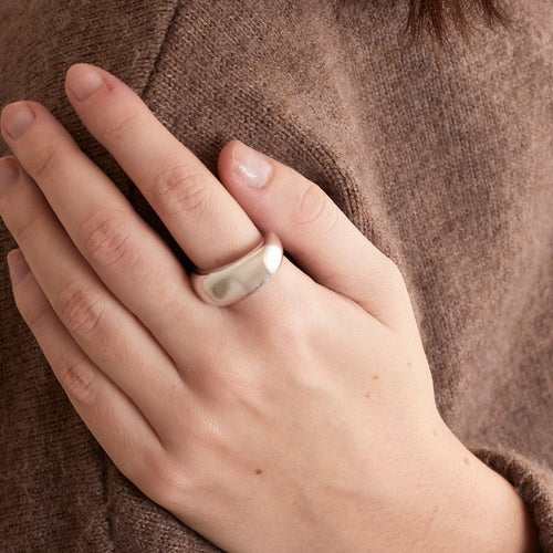 PIERŚCIONEK BRANSOLETKA BOMB Z BIAŁEGO ZŁOTA