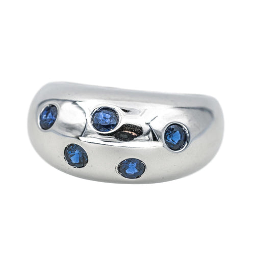 Bague 55 Bague  Jonc  Or blanc Saphir 58 Facettes 4377132RV