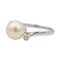 Bague 48.5 Bague Perle Or blanc Diamant, Perle 58 Facettes 3837302RV