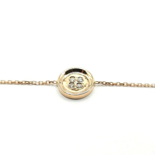 Bracelet Bracelet or rose diamants signé Ely Bela 58 Facettes