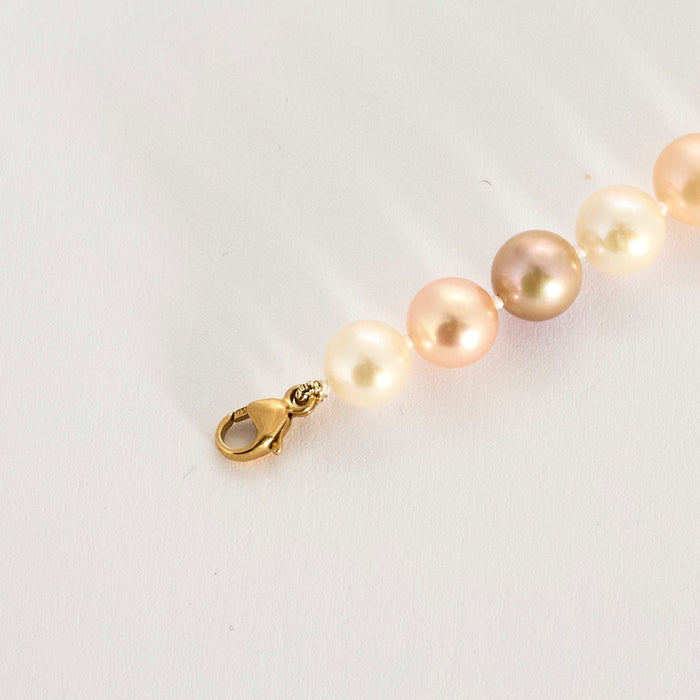 Yellow gold pearl bracelet