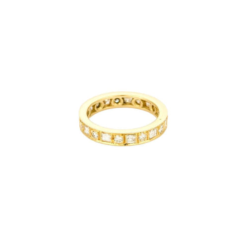 Brillant- og Prinsessediamantring 