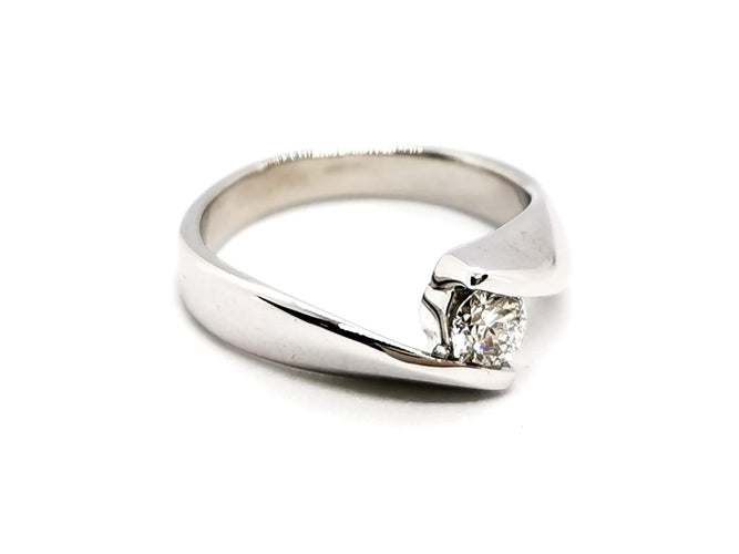 Bague 48 Bague Solitaire Or blanc Diamant 58 Facettes 4014236CN