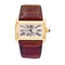 Montre Montre Cartier, "Divan", or jaune, cuir. 58 Facettes 34874